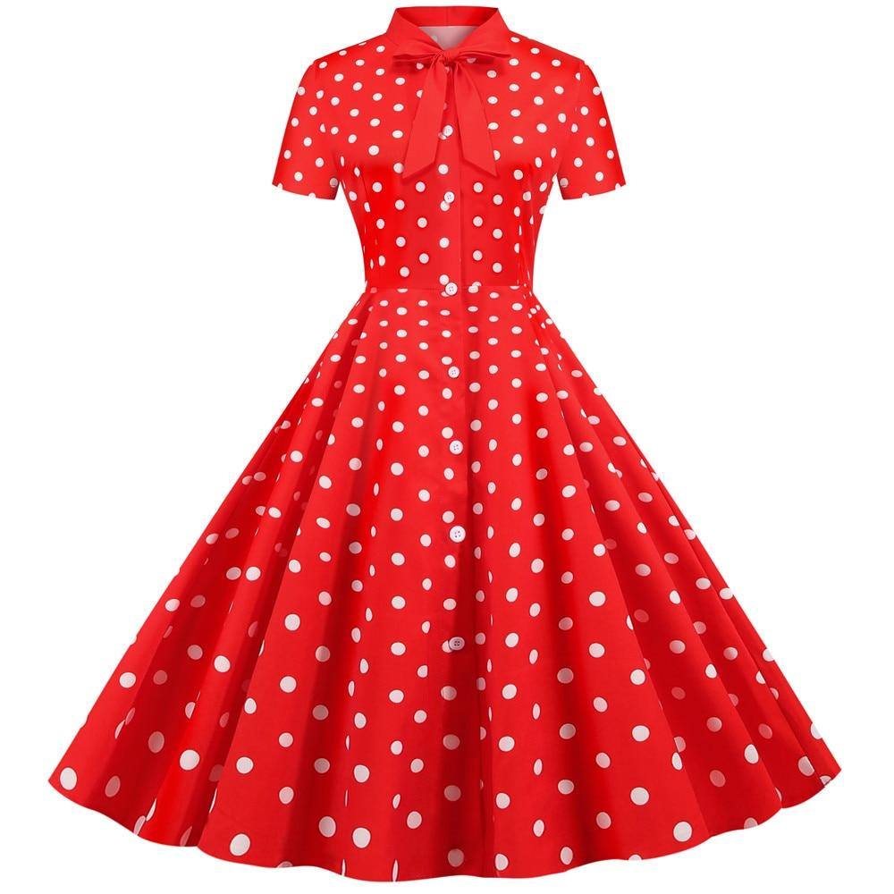Robe Rouge Vintage Femme
