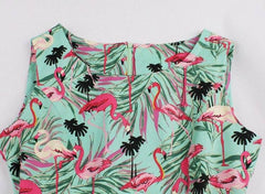 Robe Rockabilly Flamant Rose