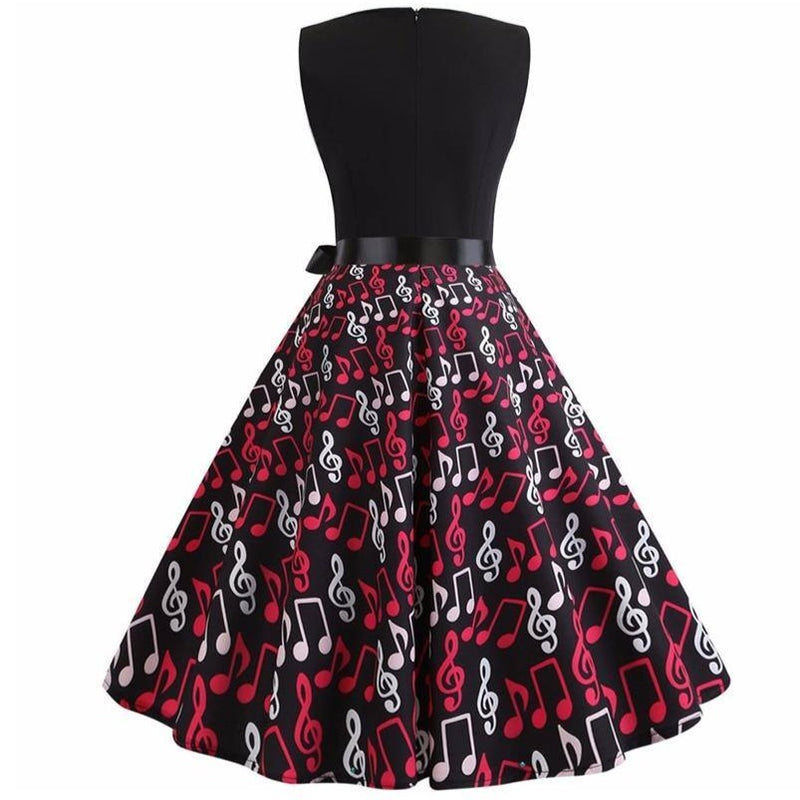 Fly Music En Robe Robe Vintage Notes De Musique | Robe Pin-Up