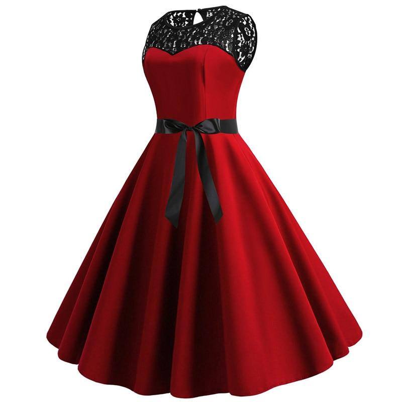 Robe 1950 Rouge et Noire