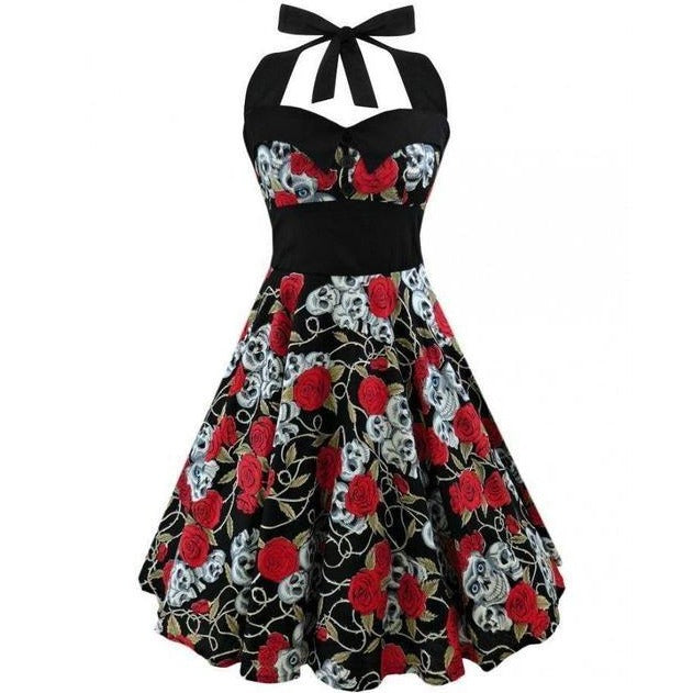 Robe Vintage Tête De Mort